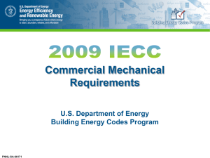 Building Energy Codes Program Commercial Program Review