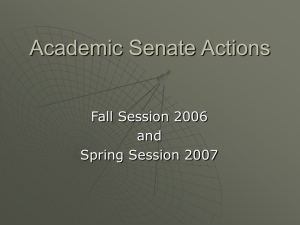 Senate Motions 2006-07 - Arizona State University