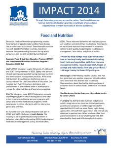 Food and Nutrition - National Extension Association of Family