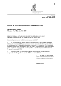 CDIP/17/4 - Esquema de las actividades de cooperación sur
