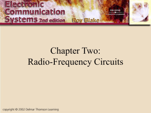 Chapter Two: Radio - Frequency Circuits