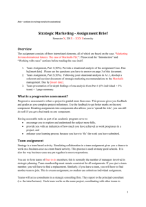 Strategic Marketing - Assignment Brief
