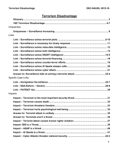 Terrorism Disadvantage