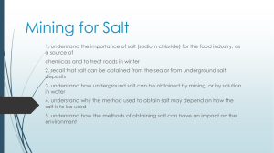 Mining for Salt - The Barclay School