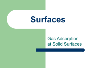 Thermodynamics and Kinetics of Gas Adsorption on Surfaces