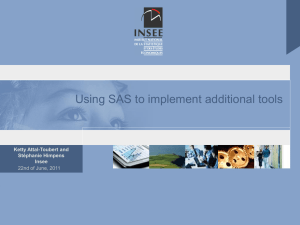 Use SAS to implement new tools