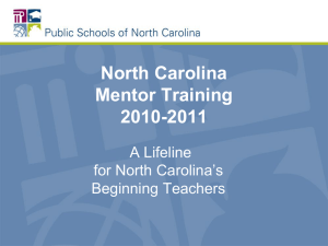 NC Mentor Training 2011