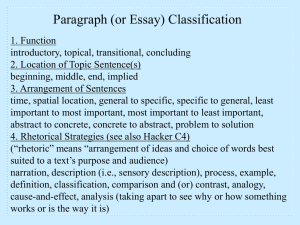 Paragraph Classification