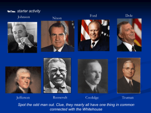 The requirements of US presidents - presentation