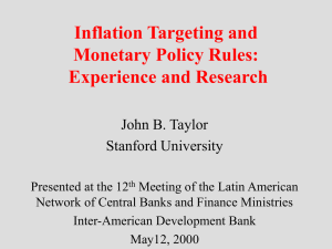 Inflation Targeting: Flexible Exchange Rate Regimes with Monetary