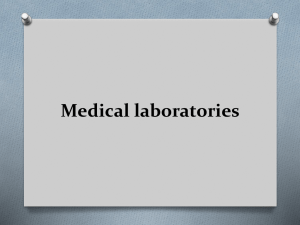 LABORATORIES Types of laboratories and laboratory tests
