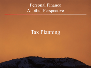 Tax Planning Strategies
