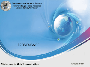 What is Provenance?