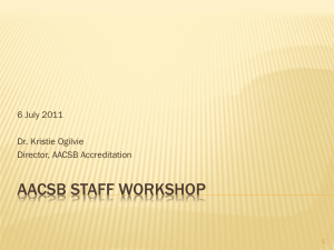 AACSB Informational Workshop - College of Business and Public