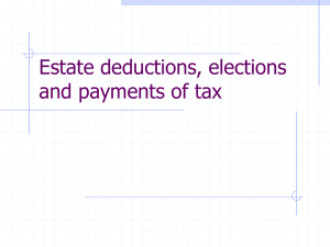 Estate Taxation: Deductions