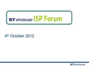 ISP Forum 4th October 2012 slides