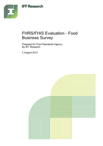 5079 FHRS/FHIS Evaluation - Food Business Survey Food