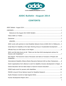 the August 2014 ADDC Bulletin - Australian Disability and