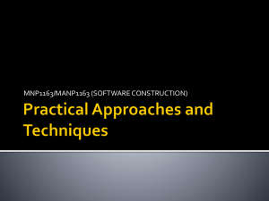 Practical Approaches and Techniques