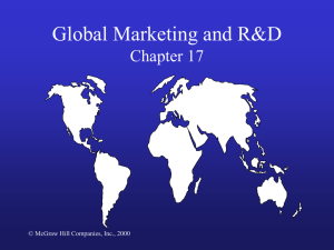 Global Marketing and R&D Chapter 17