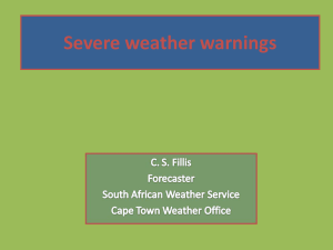 Severe weather warnings - Western Cape Government