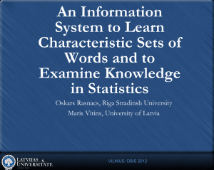 An Information System to Learn Characteristic Sets of Words and to
