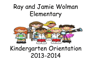 Kinder Orientation Wolman Elem2014