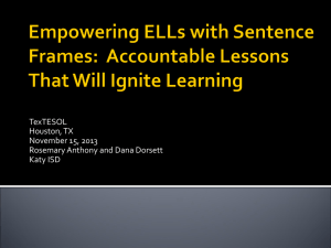 TexTESOL_Empowering ELLs with Sentence