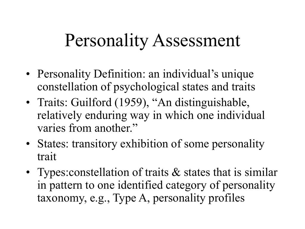 projective measures of personality
