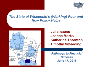 Developing a New Measure of Poverty for the State of Wisconsin