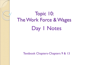 Topic 10-Labor, Wages, & Outsourcing