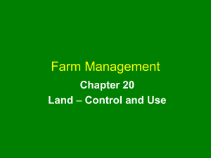 Farm Management - Department of Agricultural Economics