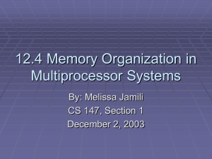 12.4 Memory Organization in Multiprocessor Systems