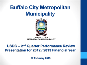 Buffalo City Metropolitan Municipality USDG – 2 nd Quarter