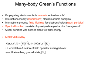 Many-body Green's Functions