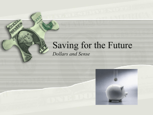 Saving for the Future PPT - Statewide Instructional Resources