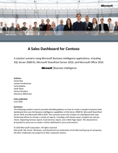 Creating and Using a Sales dashboard