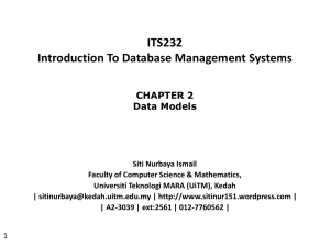 2.0 data models - siti nurbaya ismail