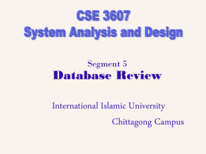 Segment 5 Database Review International Islamic University