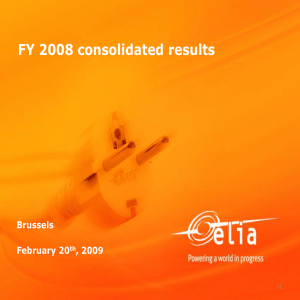 FY 2008 Results Elia Genesys