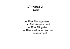 IA: Week 2 Risk