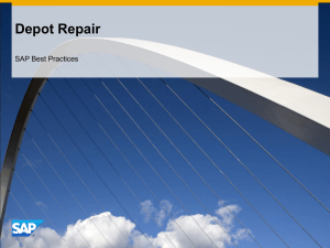 Depot Repair - SAP Help Portal