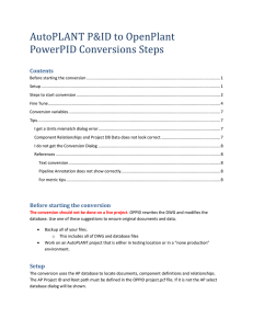 Steps to start conversion
