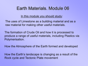 earth materials limestone crude oil