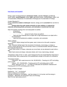 Energy, types of energy(chemical, mechanical, kinetic, potential