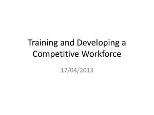 Training and Developing a Competitive Workforce