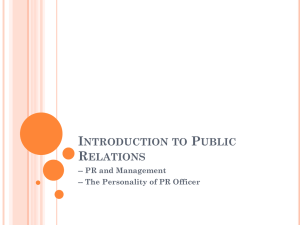 Introduction to Public Relations