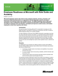 Employee Readiness at Microsoft with Role Guide and Academy