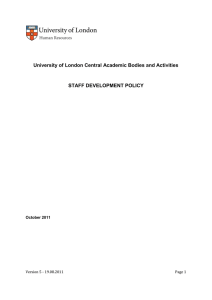 The Staff Development Policy