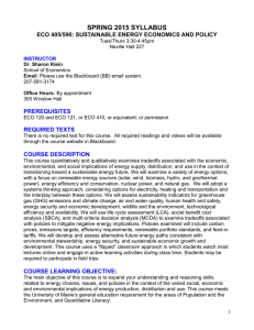 ECO 405 590 syllabus 2015